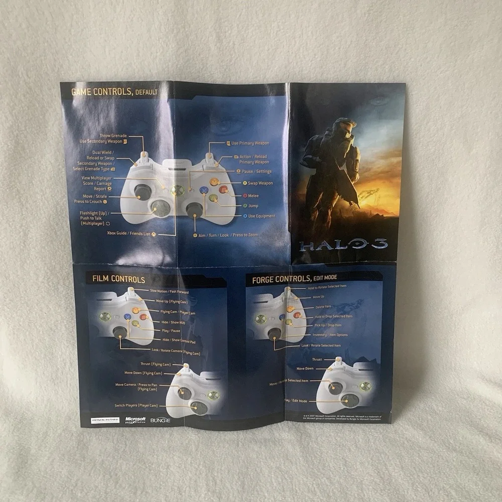 Halo 3 (Xbox 360, 2007) - Complete CIB w/ Manual and Poster, TESTED AND WORKING